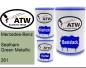 Preview: Mercedes-Benz, Seafoam Green Metallic, 261: 500ml Lackdose + 500ml Klarlack + 250ml Härter - Set, von ATW Autoteile West.